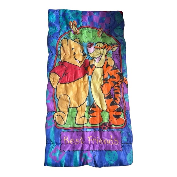 VTG '90s Disney Winnie the Pooh Tigger Best Friends Sleeping Bag - Picture 1 of 5